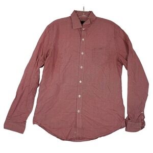 Country Road Cotton Button Up Shirt Long Sleeve Pattern Casual Cowboy Men Size S